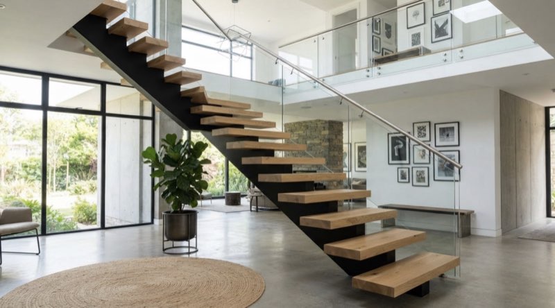 Steel staircase