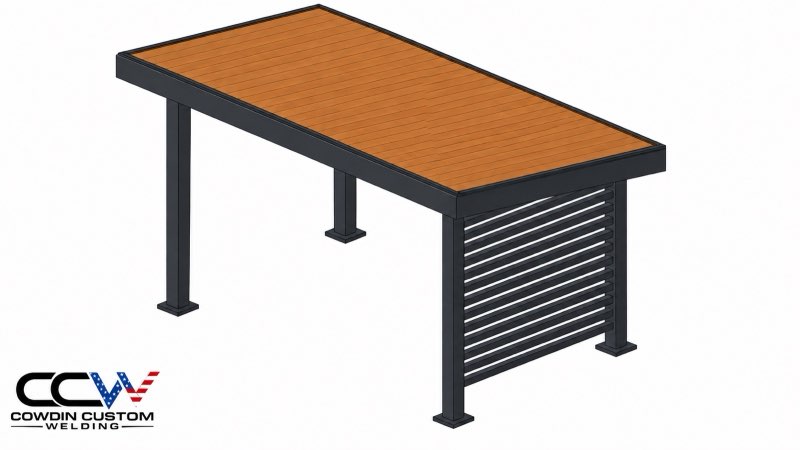 Custom metal table