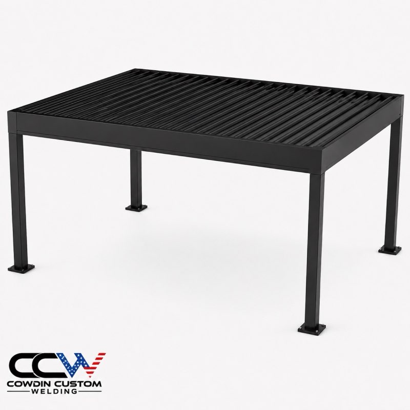 Custom metal pergola