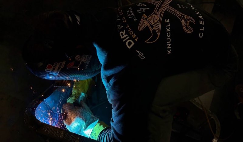 Cody Cowdin welding